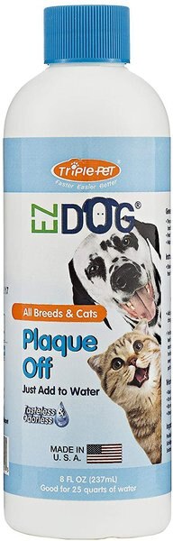 Triple Pet EZ Plaque Off Dog & Cat Dental Water Additive, 8-oz slide 1 of 3
