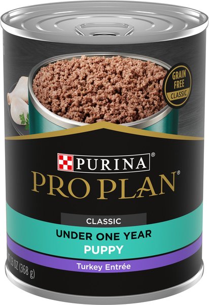 Purina Pro Plan Development Puppy Classic Turkey Entree Grain-Free Canned Dog Food, 13-oz, case of 12 slide 1 of 10