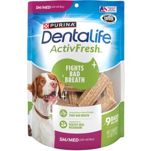DentaLife ActivFresh Daily Oral Care Small/Medium Dental Dog Treats, 9 count