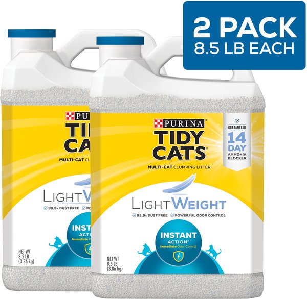 Tidy Cats Lightweight Instant Action Scented Clumping Clay Cat Litter, 8.5-lb jug, case of 2 slide 1 of 12