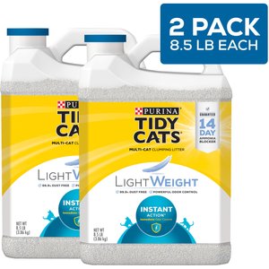 Tidy Cats Lightweight Instant Action Scented Clumping Clay Cat Litter, 8.5-lb jug, case of 2