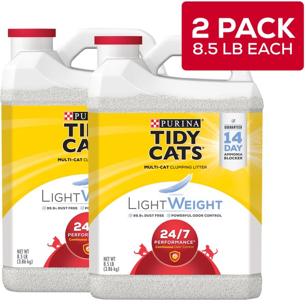 Tidy Cats Lightweight 24/7 Scented Clumping Clay Cat Litter, 8.5-lb jug, case of 2 slide 1 of 12