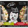 Cesar Simply Crafted Variety Pack Chicken, Carrots, Potatoes & Peas, & Beef, Chicken, Purple Potatoes, Green Beans & Red Rice Wet Dog Food Topper, 1.3-oz, pack of 8