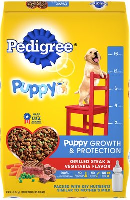 Pedigree Puppy Growth & Protection Grilled Steak & Vegetable Flavor Dry Dog Food, slide 1 of 1