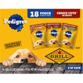 Pedigree Choice Cuts in Gravy Variety Pack, Hickory Smoked Chicken Flavor, Grilled Chicken Flavor in Sauce & Filet Mignon Flavor in Gravy Wet Dog Food Pouches, 3.5-oz, pack of 18