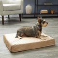 Petmaker Memory Foam Pillow Dog Bed w/Removable Cover, Tan, Medium
