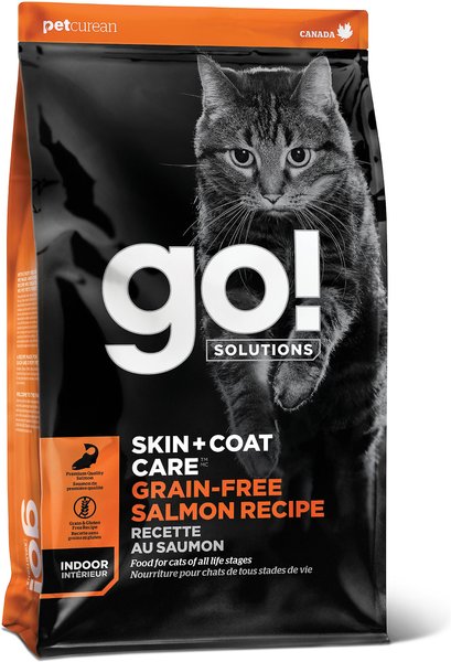 Go! Solutions Skin + Coat Care Grain-Free Salmon Recipe Dry Cat Food, 16-lb bag slide 1 of 9