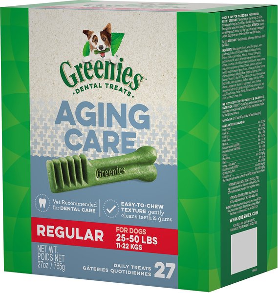 Greenies Aging Care Regular Dental Dog Treats, 27 count slide 1 of 9