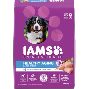 Iams Healthy Aging Mature & Senior Large Breed with Real Chicken Dry Dog Food, 15-lb bag