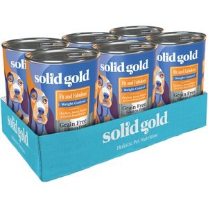 Solid Gold Fit & Fabulous Chicken, Sweet Potato & Green Bean Weight Control Recipe Grain-Free Canned Dog Food, 13.2-oz, case of 6