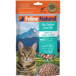Feline Natural Beef & Hoki Feast Grain-Free Freeze-Dried Cat Food, 3.5-oz bag
