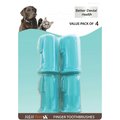 H&H Pets Standard Dog & Cat Finger Toothbrush, 4 count