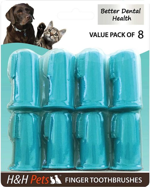 H&H Pets Finger Dog & Cat Toothbrush, 8 count slide 1 of 8