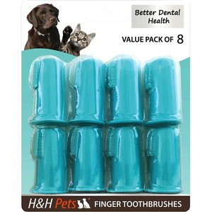H&H Pets Finger Dog & Cat Toothbrush, 8 count