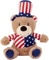 Frisco Plush Squeaking American Flag Bear Dog Toy