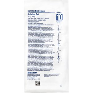 Baxter Interlink System Solution Set with Y Injection 76-in, 10 Drops per mL
