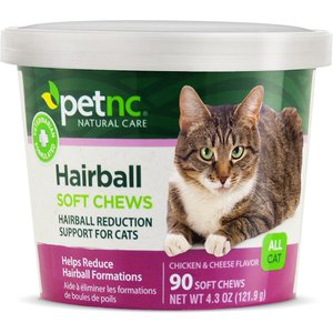 PetNC Natural Care Hairball Reduction Cat Soft Chews, 90 count