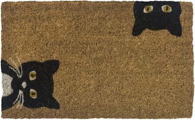 Entryways Peeping Cats Handwoven Doormat, slide 1 of 1