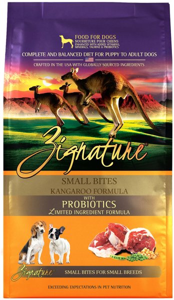 Zignature Kangaroo Formula Small Bites Dry Dog Food, 12.5-lb bag slide 1 of 10