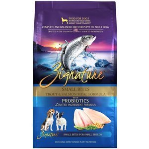 Zignature Small Bites Grain-Free Trout & Salmon Meal Dry Dog Food, 4-lb bag