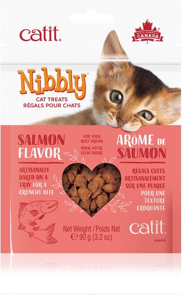 Catit Nibbly Cat Treats Salmon Cat Treats, 3.17-oz, 3 pack slide 1 of 6