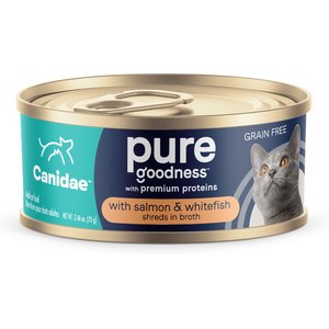 CANIDAE Adore Grain-Free Salmon & Whitefish in Broth Canned Cat Food, 2.46-oz, case of 24
