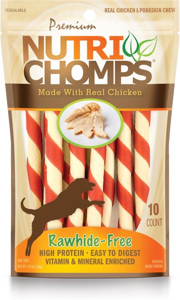 Nutri Chomps Mini Chicken Flavor Twist Dog Treats, 10 count slide 1 of 1