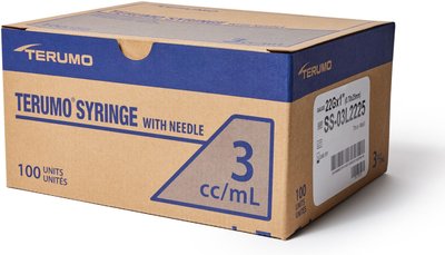 Terumo 3cc Luerlock Syringes with 22 Gauge Needles, slide 1 of 1