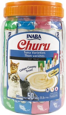 Inaba Churu Tuna Puree Variety Pack Grain-Free Lickable Cat Treat, slide 1 of 1