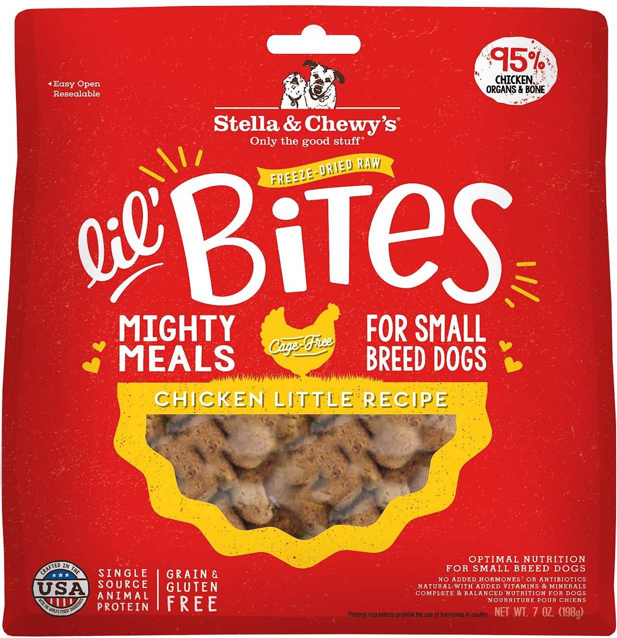 STELLA & CHEWY'S Lil' Bites Chicken Little Recipe Small Breed Freeze-Dried Raw Dog Food, 7-oz ...