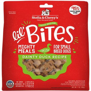 Stella & Chewy's Lil' Bites Dainty Duck Recipe Small Breed Freeze-Dried Raw Dog Food, 7-oz bag