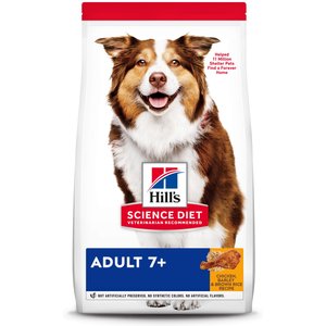 Hill's Science Diet Adult 7+ Chicken Meal, Rice & Barley Recipe Dry Dog Food, 15-lb bag