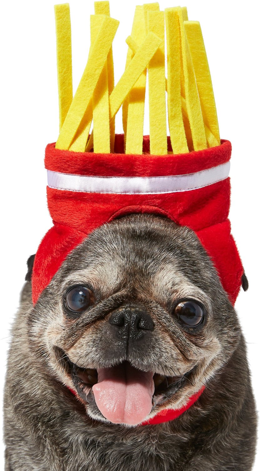 PRETYZOOM French Fries Shape Hat Dress Up Cosplay French Fries Costume Accessory 