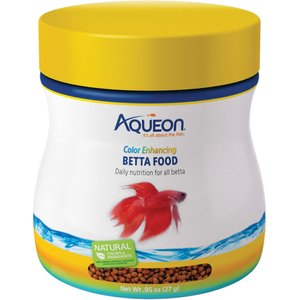 Aqueon Color Enhancing Betta Fish Food, 0.95-oz bottle