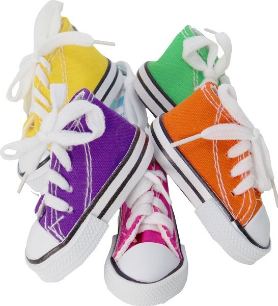 Bonka Bird Toys Mini Sneaker Foot Bird Toy, Color Varies, 6 count slide 1 of 6
