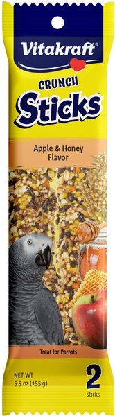 Vitakraft Crunch Sticks Apple & Honey Parrot Bird Treat Toy slide 1 of 2