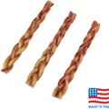 Bones & Chews Made in USA 12" Braided Bully Stick Dog Treat, 3 count