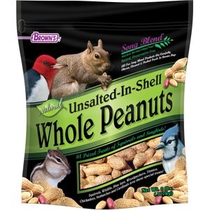 Brown's Song Blend Unsalted-In-Shell Whole Peanuts Wild Bird Food, 2-lb bag