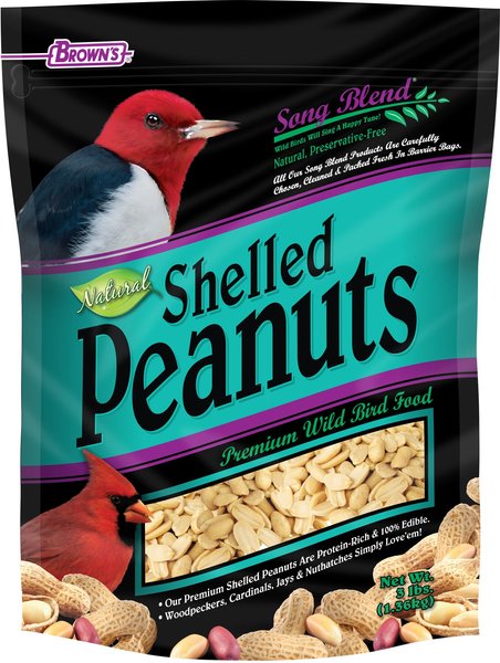 Brown's Song Blend Shelled Peanuts Wild Bird Food, 3-lb bag slide 1 of 2