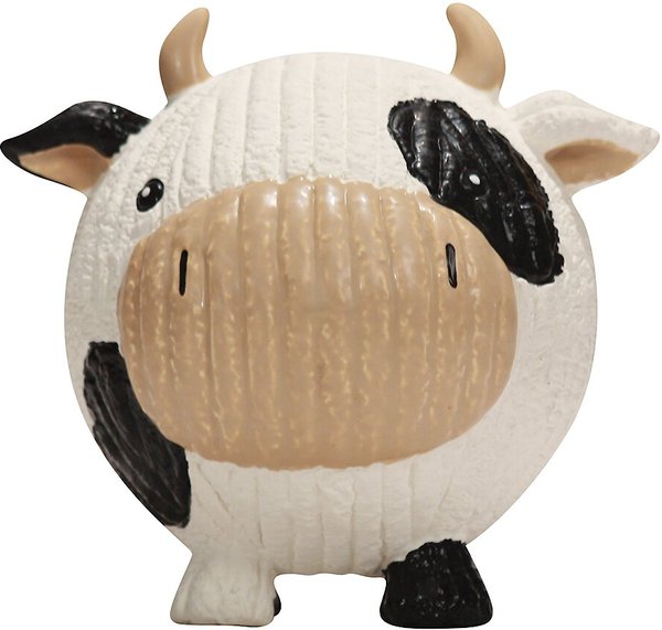 HuggleHounds Ruff-Tex Squeaky Dog Toy, Cow, Large slide 1 of 9