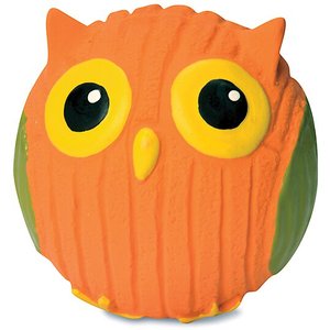 HuggleHounds Ruff-Tex Squeaky Dog Toy, Owl, Small