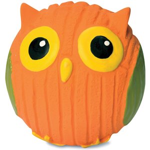 HuggleHounds Ruff-Tex Squeaky Dog Toy, Owl, Large