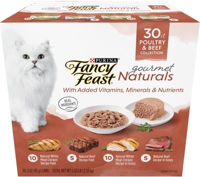 Fancy Feast Gourmet Naturals Poultry & Beef Variety Pack Canned Cat Food, slide 1 of 1