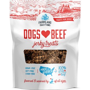 Farmland Traditions USA Dogs Love Beef Grain-Free Jerky Dog Treats, 2.5-lb bag