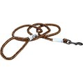 K9 Explorer Braided Rope Reflective Dog Leash, Campfire Orange, 6-ft long, 1/2-in wide