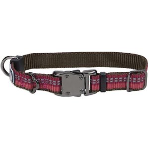 K9 Explorer Reflective Dog Collar, Berry, 10 to 14-in neck, 5/8-in wide