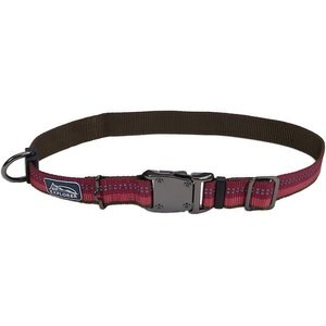 K9 Explorer Reflective Dog Collar, Berry, 18 to 26-in neck, 1-in wide