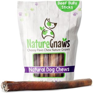 Nature Gnaws Large Bully Sticks 11 - 12" Dog Treats, 5 count