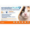Revolution Plus Topical Solution for Cats, 5.6-11 lbs, (Orange Box), 6 Doses (6-mos. supply)
