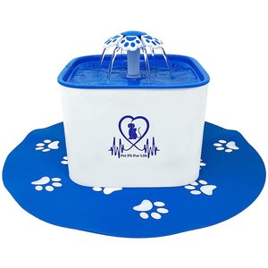 Pet Fit For Life Plastic Cat Water Fountain with Cat Wand & Mat, 67-oz